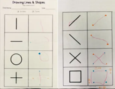 Drawing sample showing more recognizable shapes.