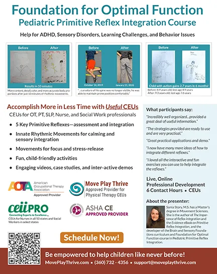 Flyer with course information, CEU agency logos, instructor information, and QR code,