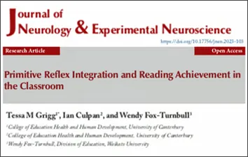 Thumbnail image of Journal of Neurology & Experimental Neuroscience. Text: Primitive reflex integration and reading achievement in the classroom