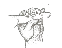 Baby's hand grasping an adult's finger