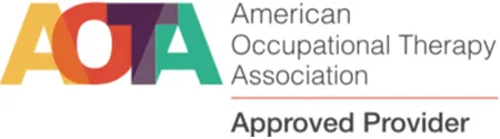 AOTA logo showing approved provider of continuing education course for Occupational Therapists