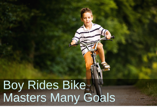 Boy Rides Bike, Masters Many Goals